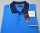 Polo vela blu in filo di scozia turchese modern fit