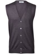 Anthracite grey gran sasso vest with merino wool buttons