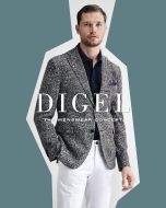 Giacca digel in cotone jersey slim fit sfoderata