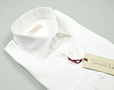 White shirt pancaldi in twill regular fit cotton