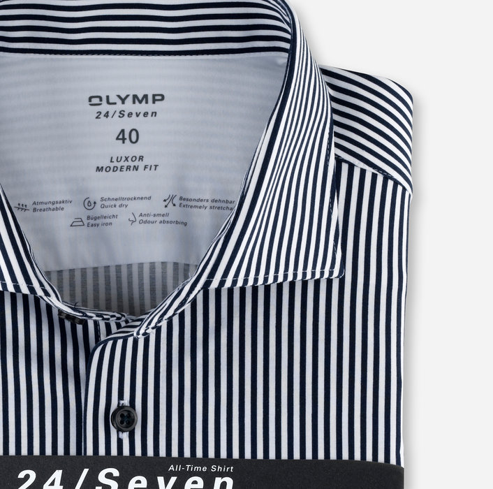 OLYMP Camicia da uomo a maniche lunghe Luxor 24/Seven