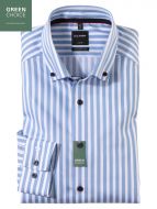 Button down shirt olymp modern fit with light blue stripes