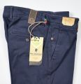 Modern fit trousers blue sea barrier stretch cotton operated