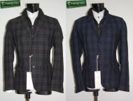 Wool jacket with slim fit screen John Barritt