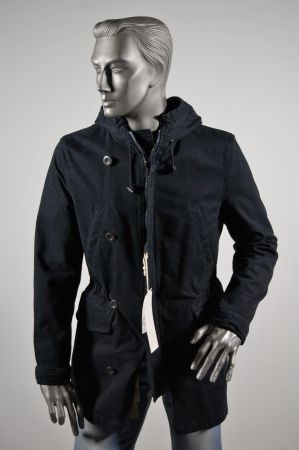 Parka blouson slim fit con cappuccio blu john barritt 