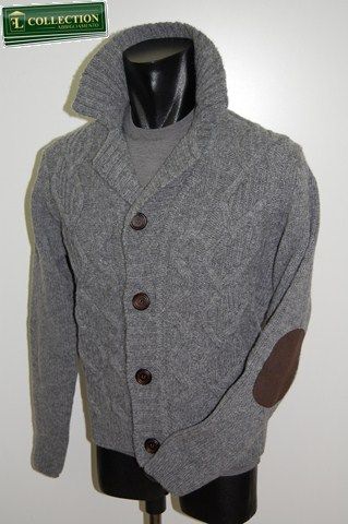Cardigan giacca moda in lana con toppe Bramante negozio online
