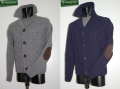 Cardigan jacket wool Bramante with patches