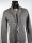 Knit jacket with patches Become slim fit unlined taupe herringbone