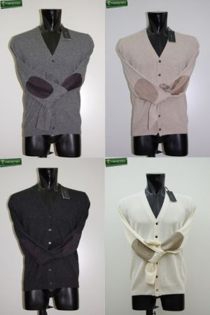 Cardigan with patches slim fit Become 5 Colors