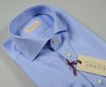 Camicia azzurra slim fit pancaldi cotone oxford alto pregio 