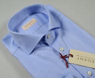 Camicia azzurra slim fit pancaldi cotone oxford alto pregio 