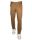 Brown sea barrier trousers in stretch cotton satin modern fit