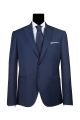 Abito simbols blue slim fit con petto a lancia