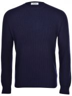 Blue choper gran sasso wool cashmere rib processing