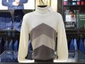 Turtleneck sweater gran sasso wool merinos cream patterned