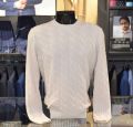 Maglione gran sasso panna a trecce misto cashmere 