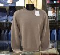 Maglione girocollo gran sasso beige lana merinos extrafine 