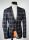 Unlined plaid jacket in digel move jersey 