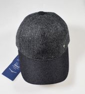 Grey spiked shetland wool baseball cap