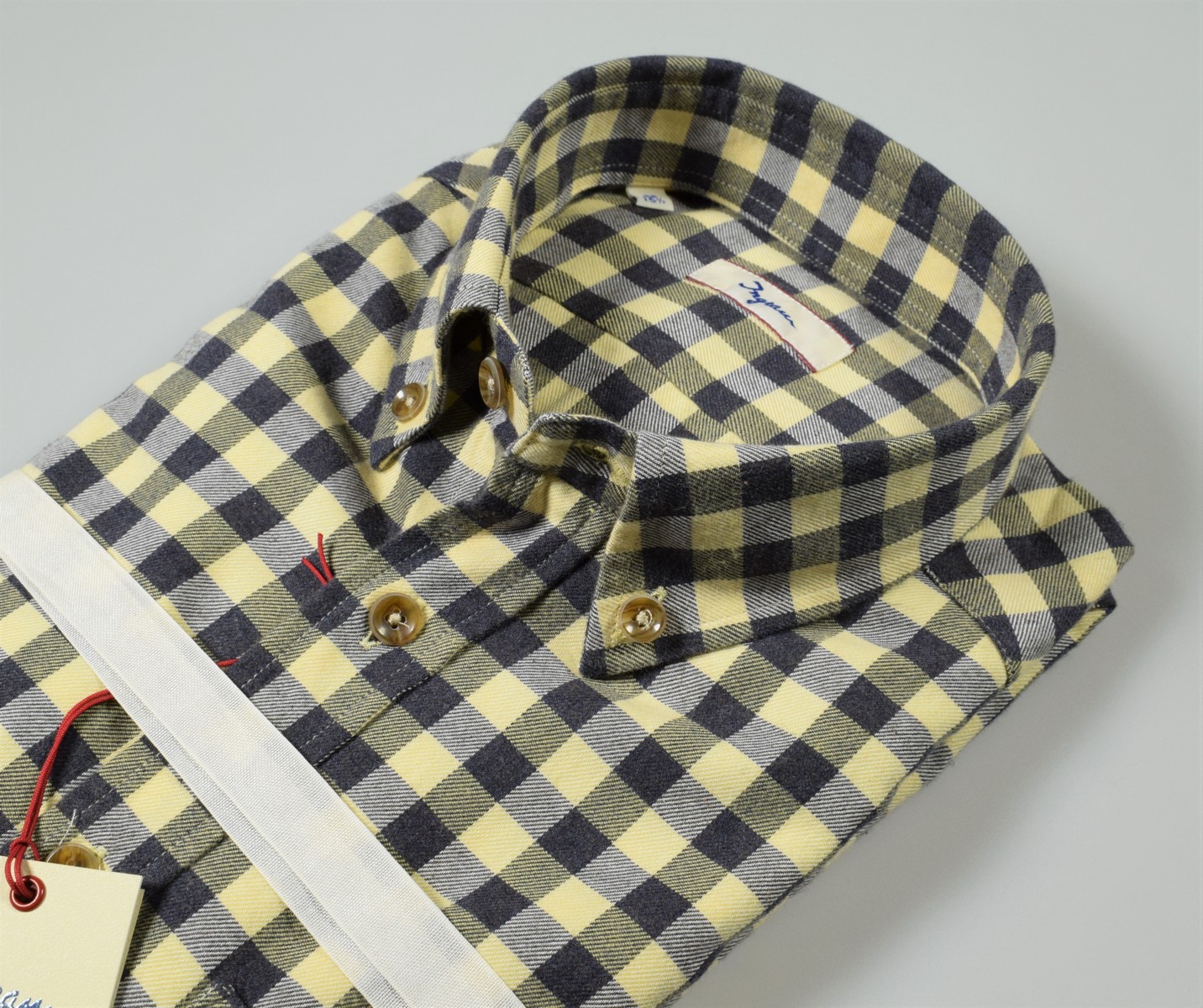 Camicia gialla on sale a quadri