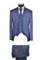 Abito da sposo baggi damascato blu slim fit