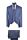 Abito da sposo baggi damascato blu slim fit