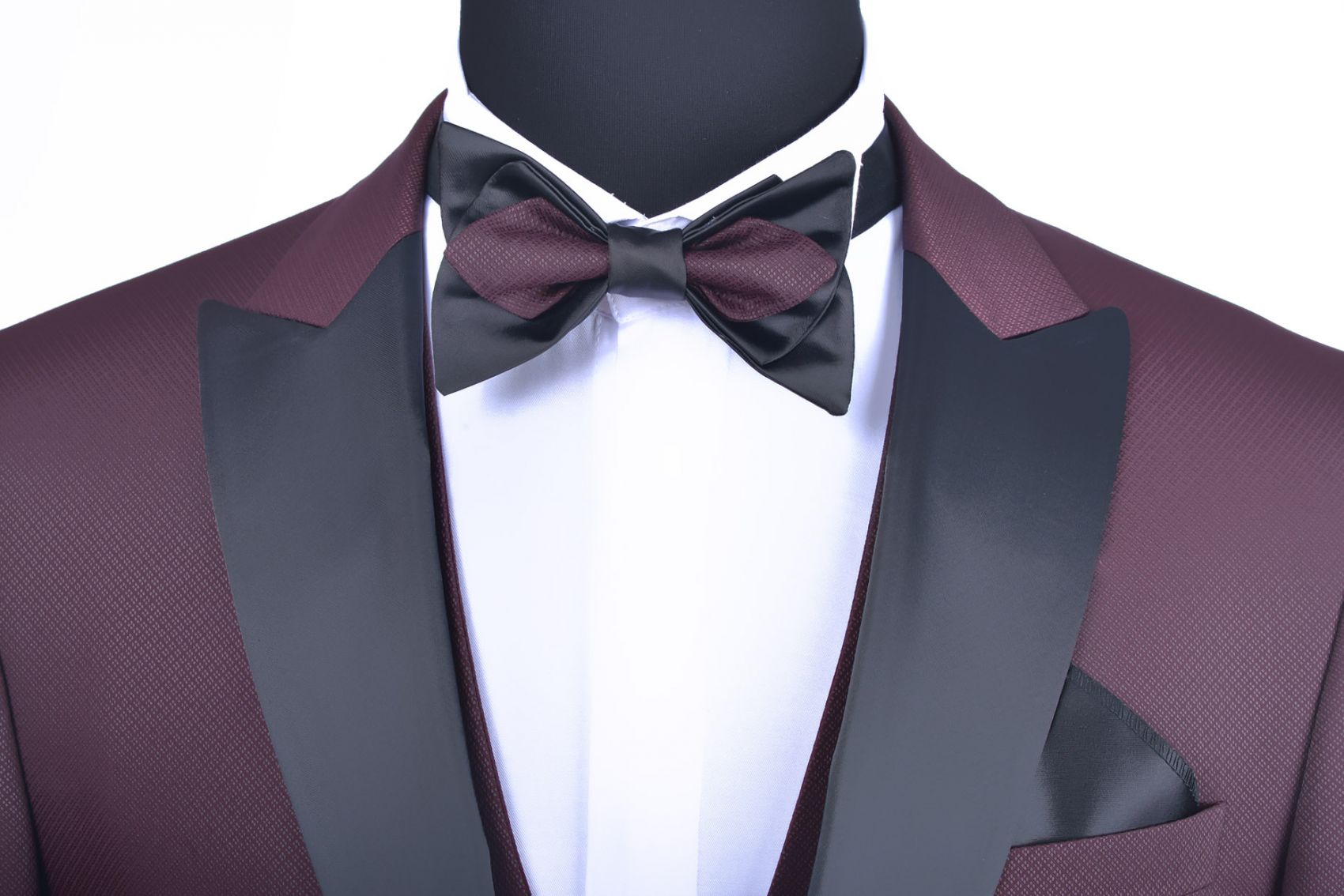 Smoking bordeaux baggi cerimonia uomo - Negozio online abbigliamento  maschile