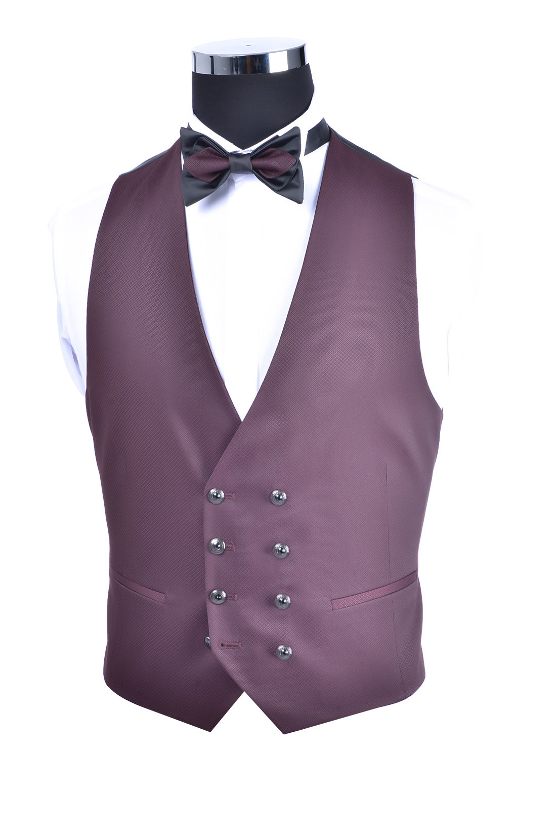 Panciotto Gilet Uomo Elegante Bordeaux Smoking Bordeaux Baggi - Main Image