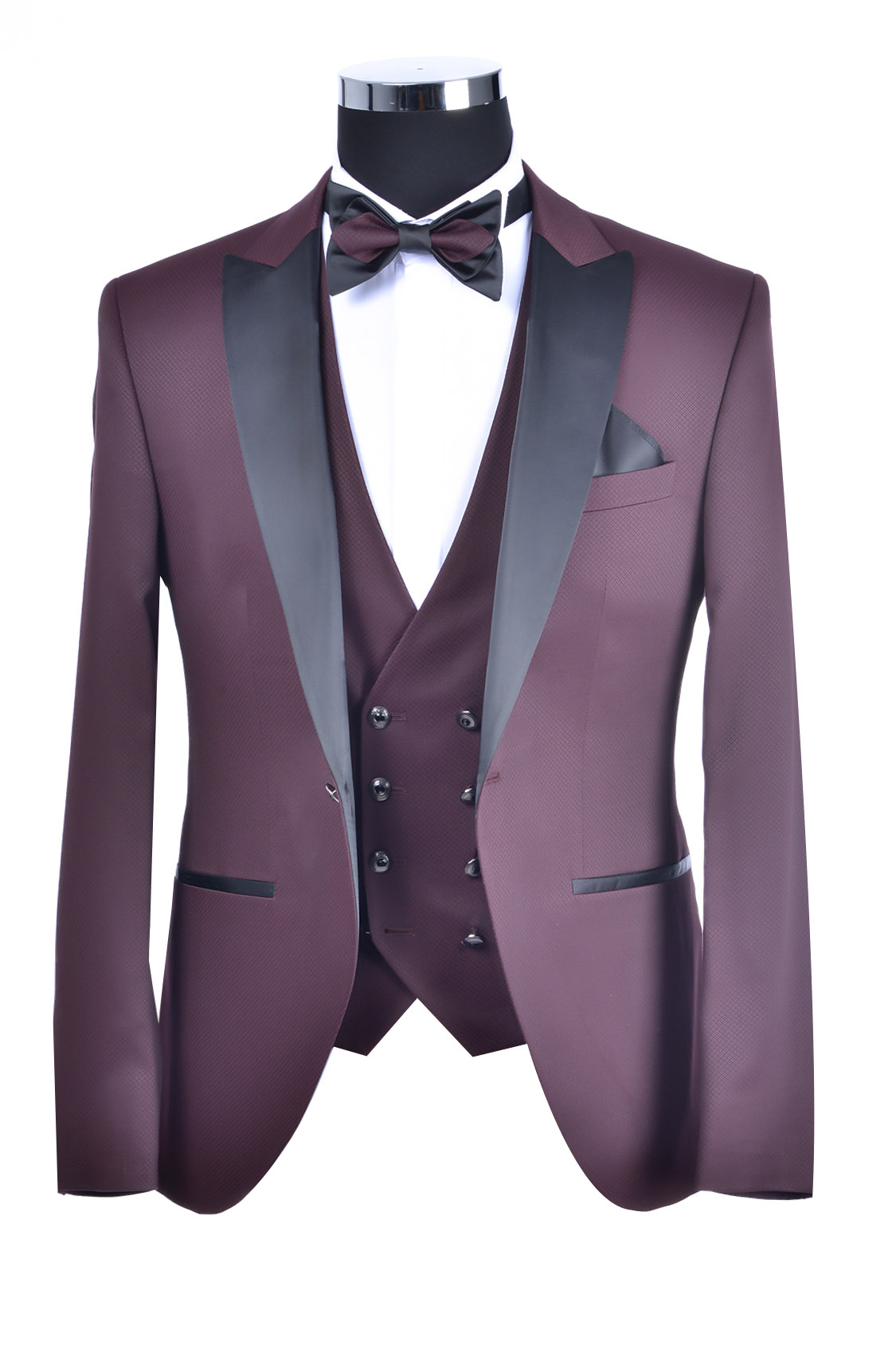 Smoking bordeaux baggi cerimonia uomo - Negozio online abbigliamento  maschile
