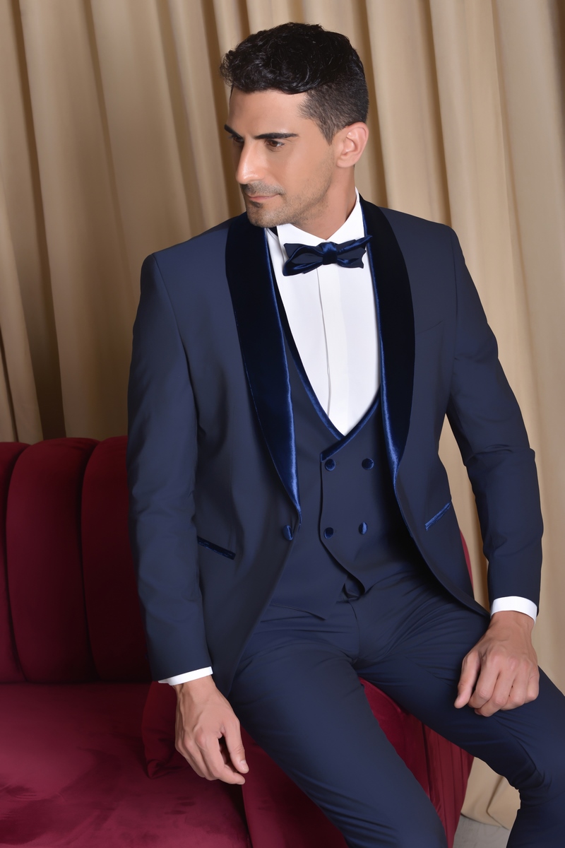 Calvin klein blue slim fit tuxedo shop