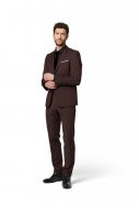 Abito slim fit digel bordeaux misto lana bi-stretch