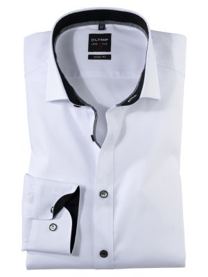 White slim fit shirt olymp level five
