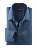 Camicia blu denim olymp slim fit cotone stretch