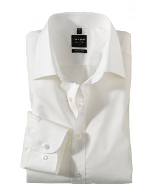 Beige cream shirt olymp slim fit cotton stretch