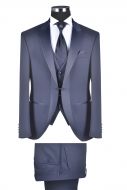 Blue slim fit baggi groom dress with spear chest