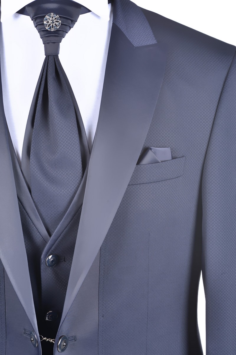 Galles Vestito Grigio Cravatta Blu Cravatta Sposo Cravatta Grigia