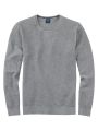 Olymp grey crew-neck sweater in modern fit organic cotton