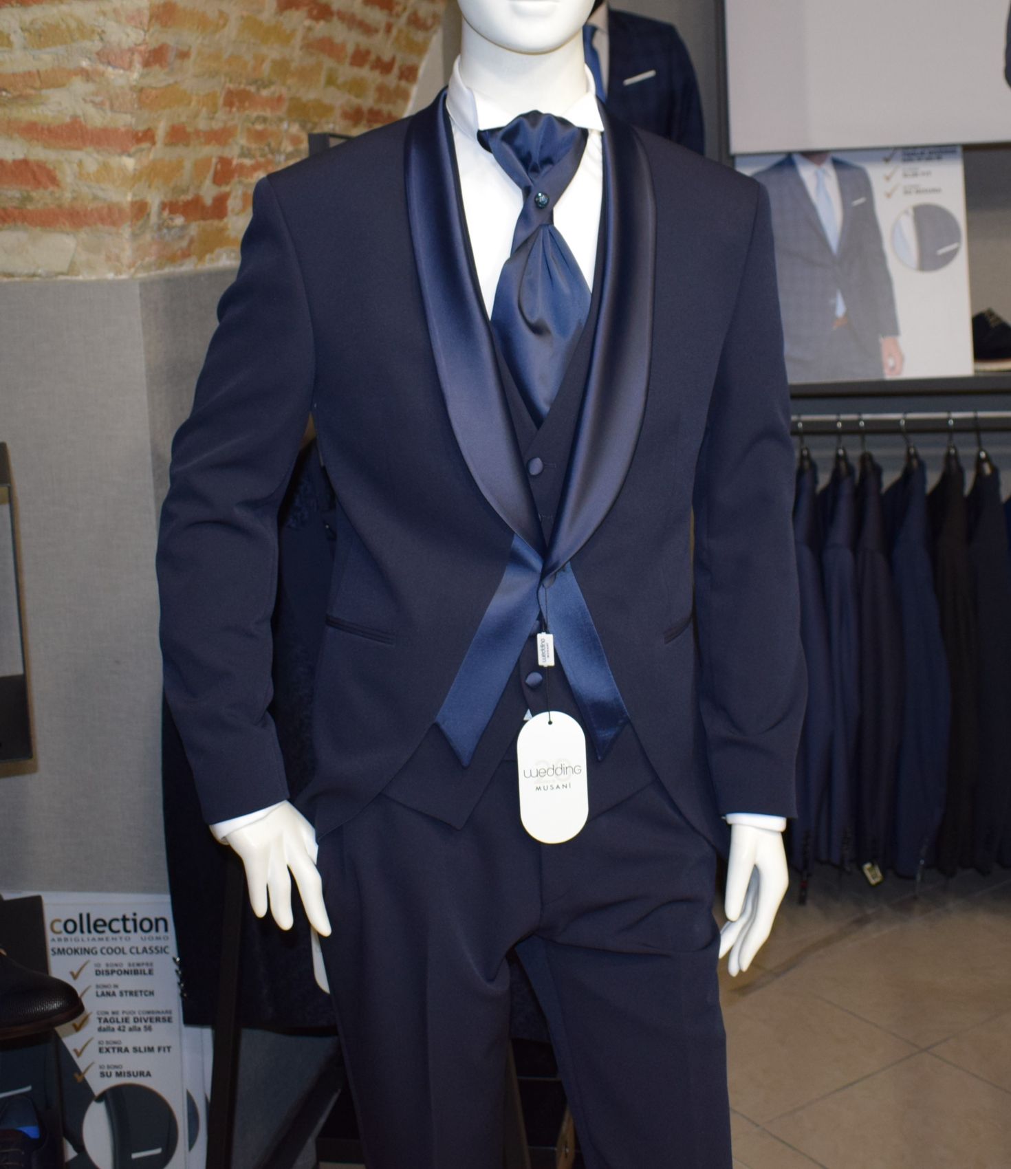 Smoking sposo blu discount