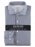 Slim fit olymp shirt in blue striped jersey