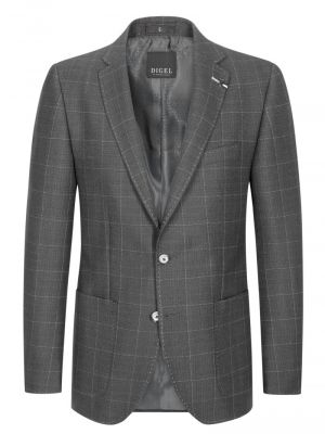 Digel checked gray jacket drop four short