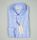 Camicia pancaldi slim fit in puro lino azzurra a righe