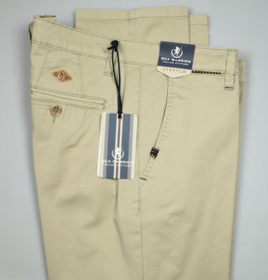Trousers beige modern fit sea barrier cotton stretch