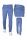 Blue sea barrier cotton piquet stretch stone wash trousers