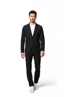 Abito nero slim fit digel move in tessuto tecnico 