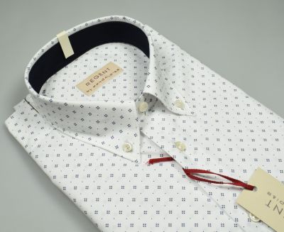 Shirt pancaldi regular fit button down cotton stretch
