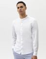 White shirt in linen and cotton slim fit olymp