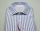 Linen and cotton shirt slim fit with blue stripes