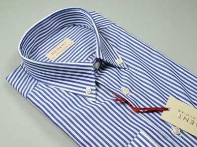 Camicia pancaldi righe azzurro regular fit button down