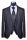 Black baggi slim fit tuxedo with vest and plastron  