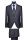 Black baggi slim fit tuxedo with vest and plastron  